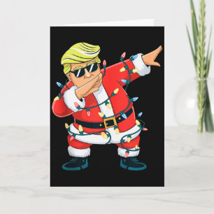 Retro Christmas Trump Dab Dance Xmas Men Women Boy Card