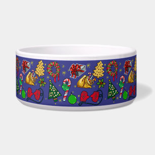 Retro Christmas Vintage Colourful Blue Red Green