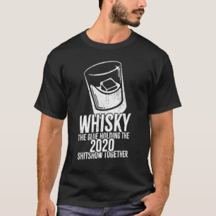Retro Christmas Whisky The Glue Party Drinking T-Shirt