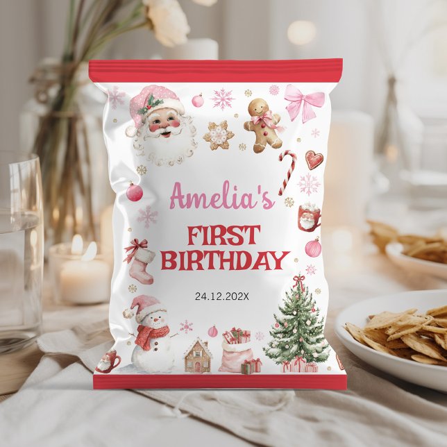 Retro Christmas Winter Birthday Chip Bag Wrapper (Creator Uploaded)