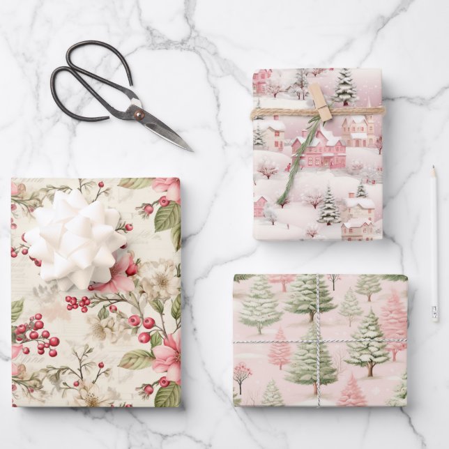 Retro Christmas Wrapping Paper (Front)