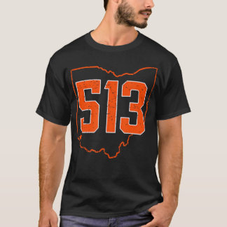Retro Cincinnati 513 Area Code Ohio Vintage Boys  T-Shirt