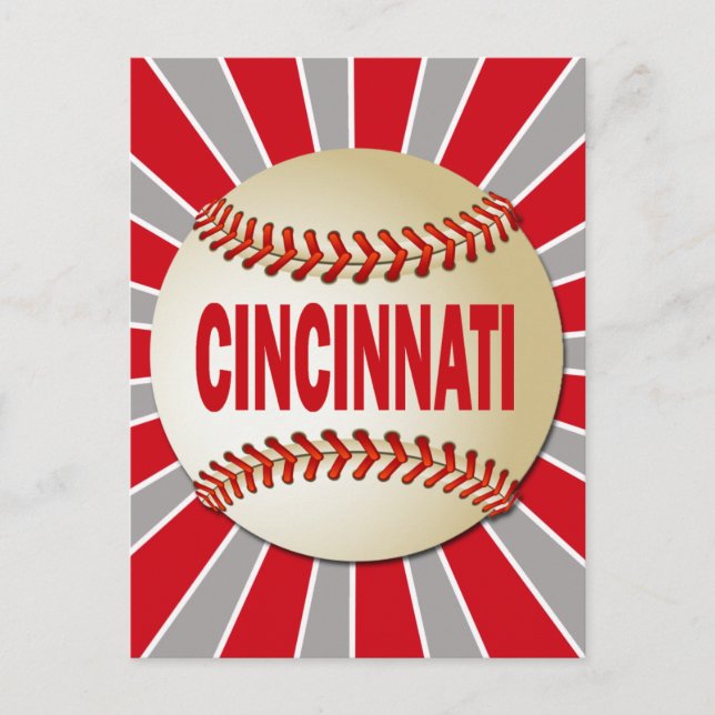 RETRO CINCINNATI BASEBALL POSTCARD (Front)