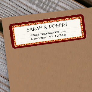 Retro Cinema Theatre Marquee Sign Wedding Address