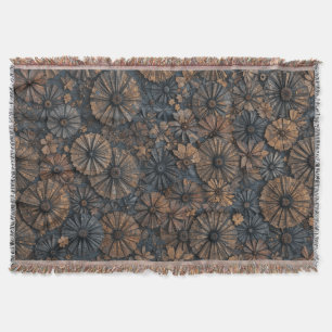 Retro Circle Elegance Throw Blanket