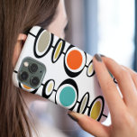 Retro Circle Shapes Mid Century Modern Case-Mate iPhone 14 Case<br><div class="desc">Stand out from the crowd with this cool retro geometric design phone case. With its colourful lopsided circles in turquoise,  orange,  cream,  tan,  gold,  and black it's sure to look and feel great in your hand!</div>