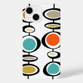 Retro Circle Shapes Mid Century Modern Case-Mate iPhone Case (Back)