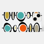 Retro Circle Shapes Mid Century Modern Case-Mate iPhone Case (Back (Horizontal))