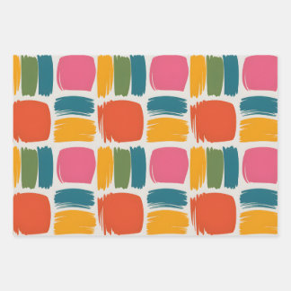 retro circle wrapping paper, 70s wrapping paper, m paper sheet