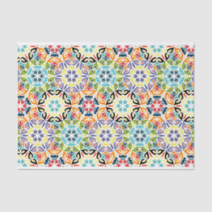 Retro Circles Abstract Pattern Decoupage Tissue Paper