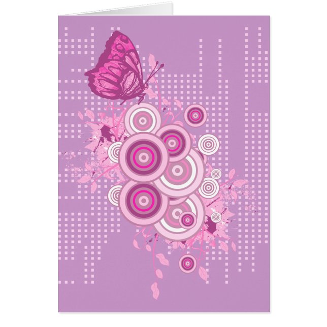 retro circles and butterfly design (Front)