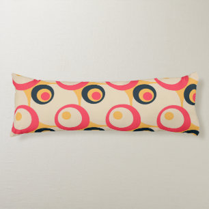 Retro Circles Artistic Abstract Pattern Body Cushion