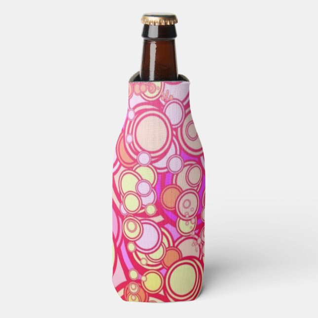 Retro Circles Bottle Cooler (Bottle Front)