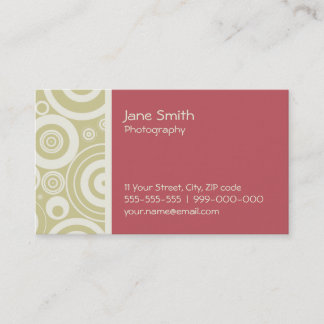 Retro Circles business card