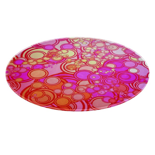 Retro Circles Cutting Board (Corner)