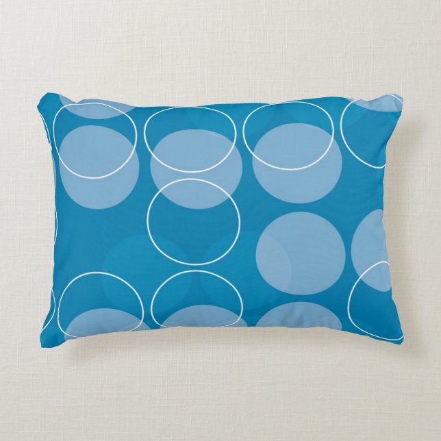 Retro circles decorative cushion (Front)