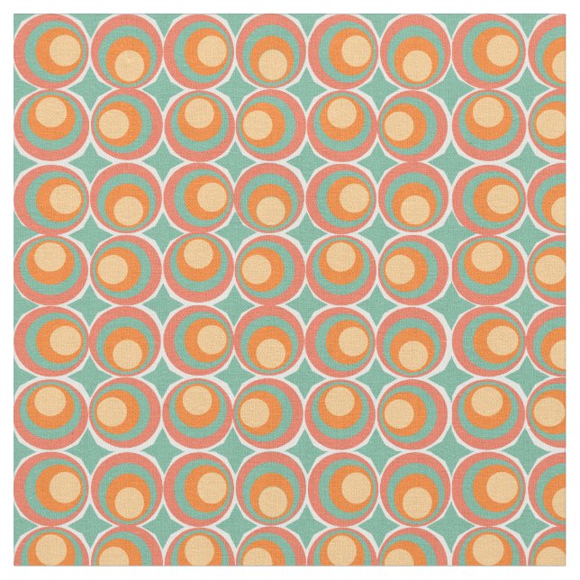 Retro Circles Fabric (Close Up)