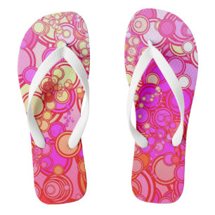 Retro Circles Flip Flops