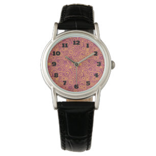 Retro Circles Grunge Pattern Watch