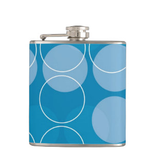 Retro circles hip flask