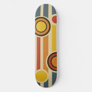 Retro Circles & Lines Skateboard