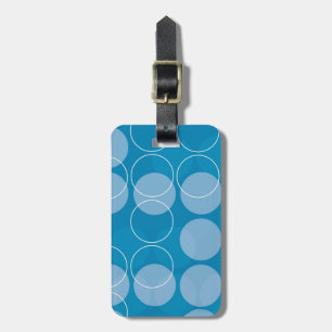 Retro circles luggage tag