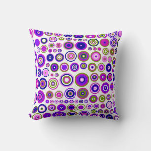 Retro Circles Mosaic Pattern   Rings Seamless 2 Cushion