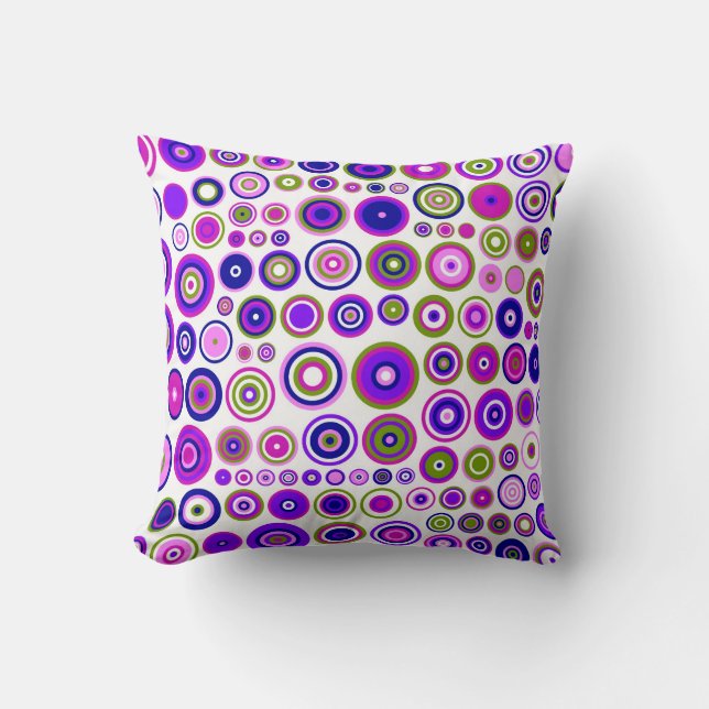 Retro Circles Mosaic Pattern | Rings Seamless 2 Cushion (Front)