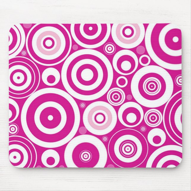 Retro Circles Mousepad (Front)