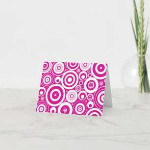 Retro Circles Note Card