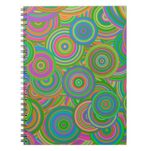 retro circles notebook