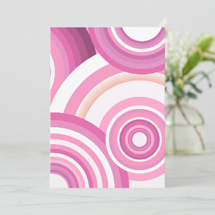 Retro Circles Pattern Invitation