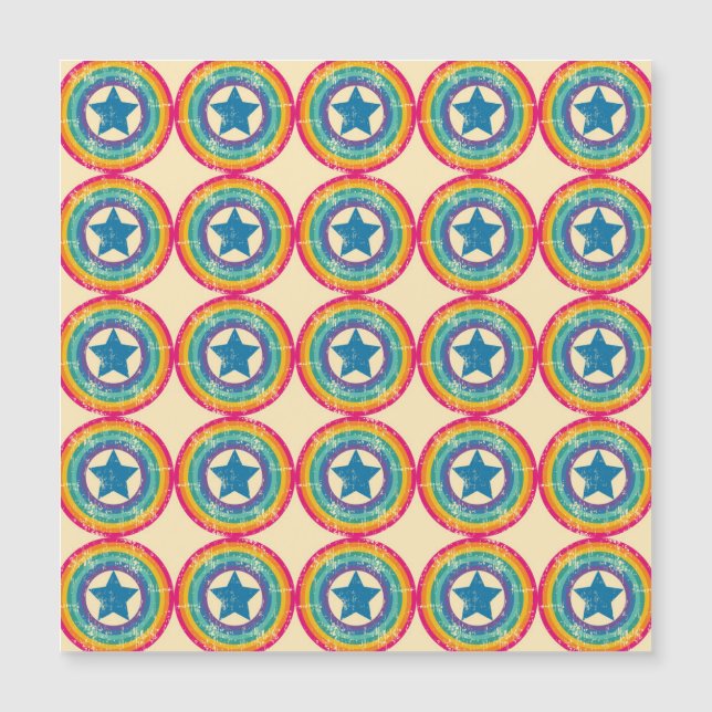 Retro Circles Stars: Seamless Texture. (Front)