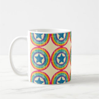 Retro Circles Stars: Seamless Texture. Coffee Mug