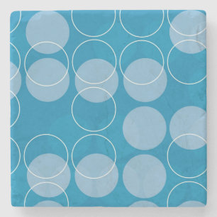 Retro circles stone coaster