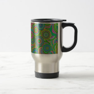 retro circles travel mug