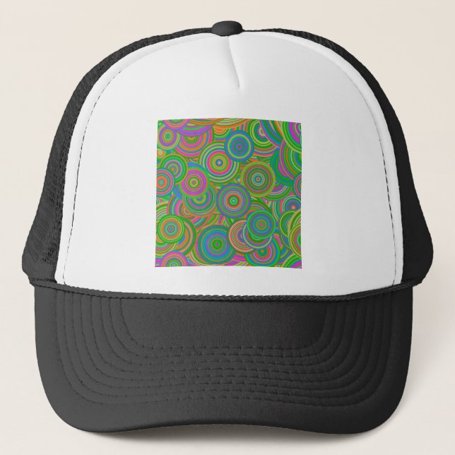 retro circles trucker hat (Front)