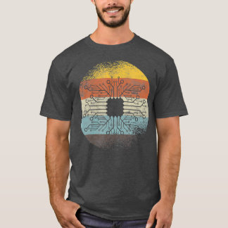 Retro Circuit Board Electronic Engineer Gift T-Shirt