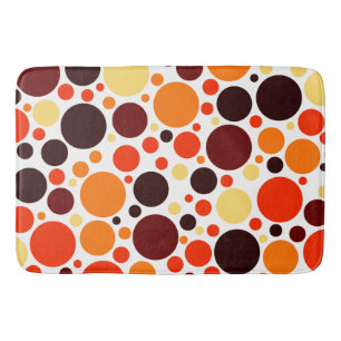 Retro circular pattern bath mat