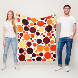 Retro circular pattern fleece blanket