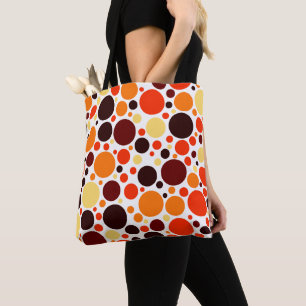 Retro circular pattern tote bag