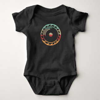 Retro Circular Saw Blade Vintage Style Carpenter Baby Bodysuit