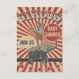 Retro Circus Baby Shower Invitation