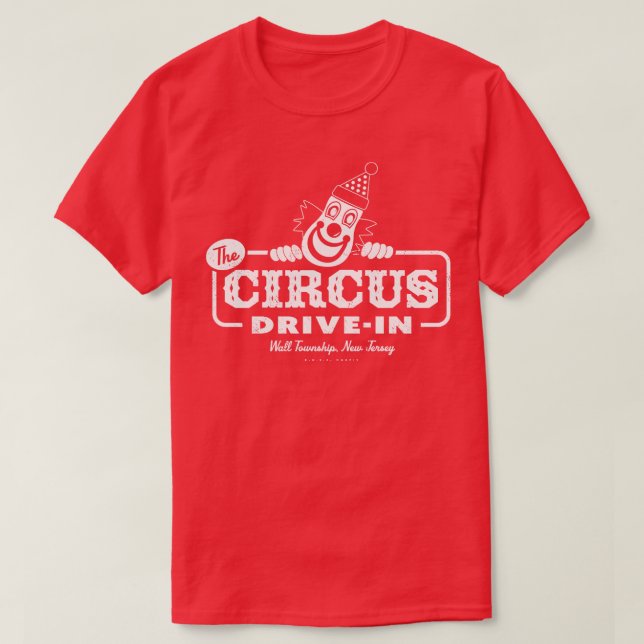 Retro Circus Drive In Wall New Jersey T-Shirt (Design Front)
