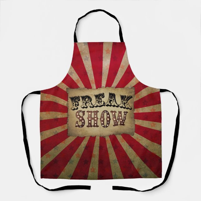 Retro Circus Poster Freak Show  Apron (Front)