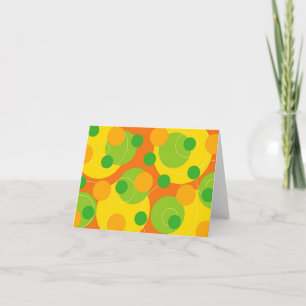 Retro Citrus Dots Invitation / Announcement Card