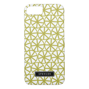 Retro Citrus Pattern Personalised iPhone 7 Case