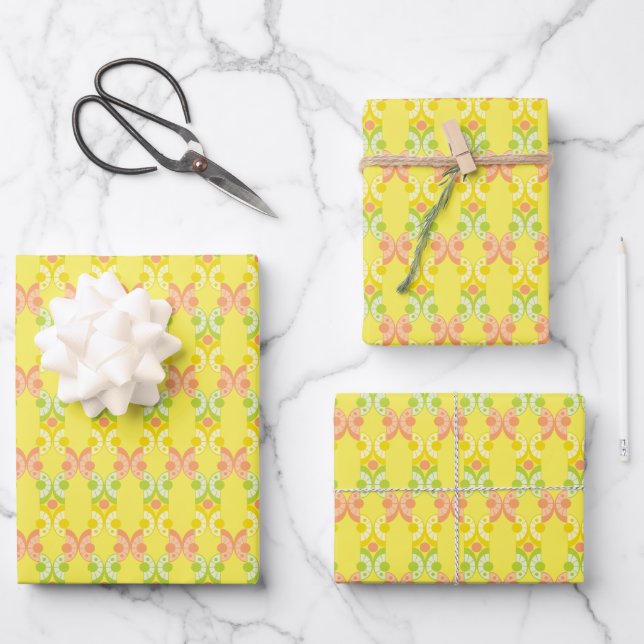 Retro Citrus Wrapping Paper (Front)