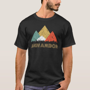 Retro City of Ann Arbor Mountain Shirt