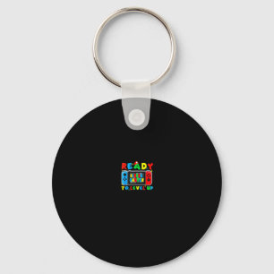 Retro Ck To School Kindergarten Ready To Level Up Key Ring